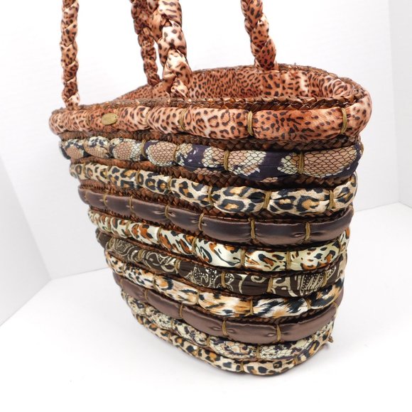 Cappelli Straworld purse straw tote satchel medium handbag purse (12124) - Picture 3 of 9